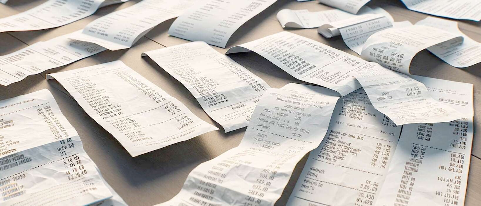 Receipts on table to illustrate how retailers need more than receipt data