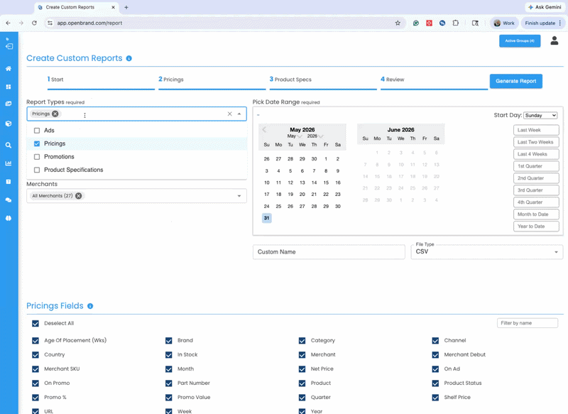seasonal promotions dashboard overview
